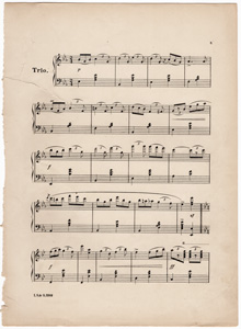 [4 pages of sheet music from unidentified song]